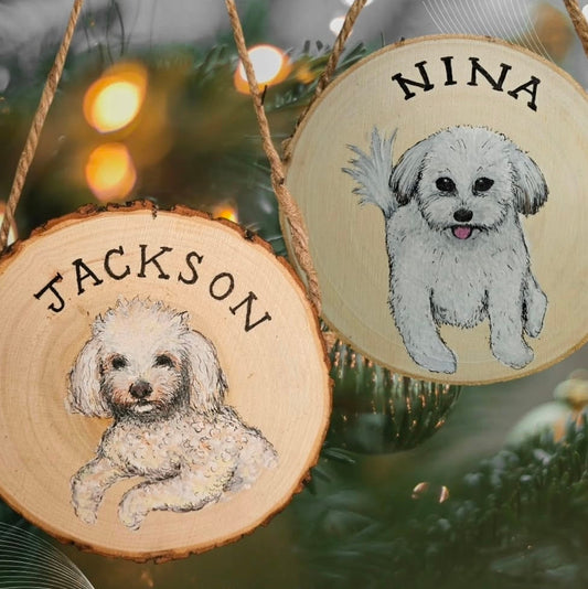 Pet Portrait Christmas Ornaments