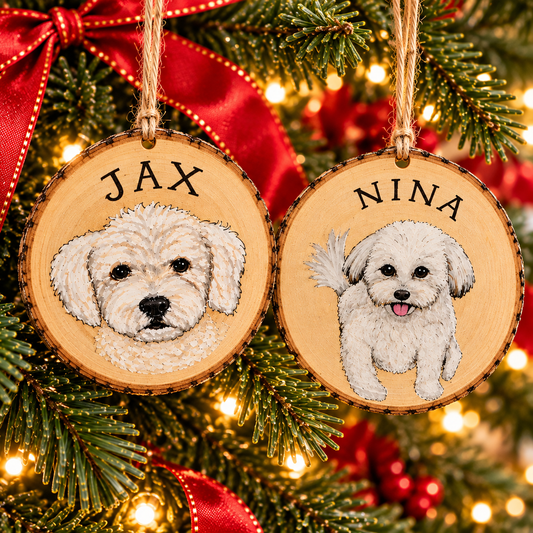 Pet Portrait Christmas Ornaments